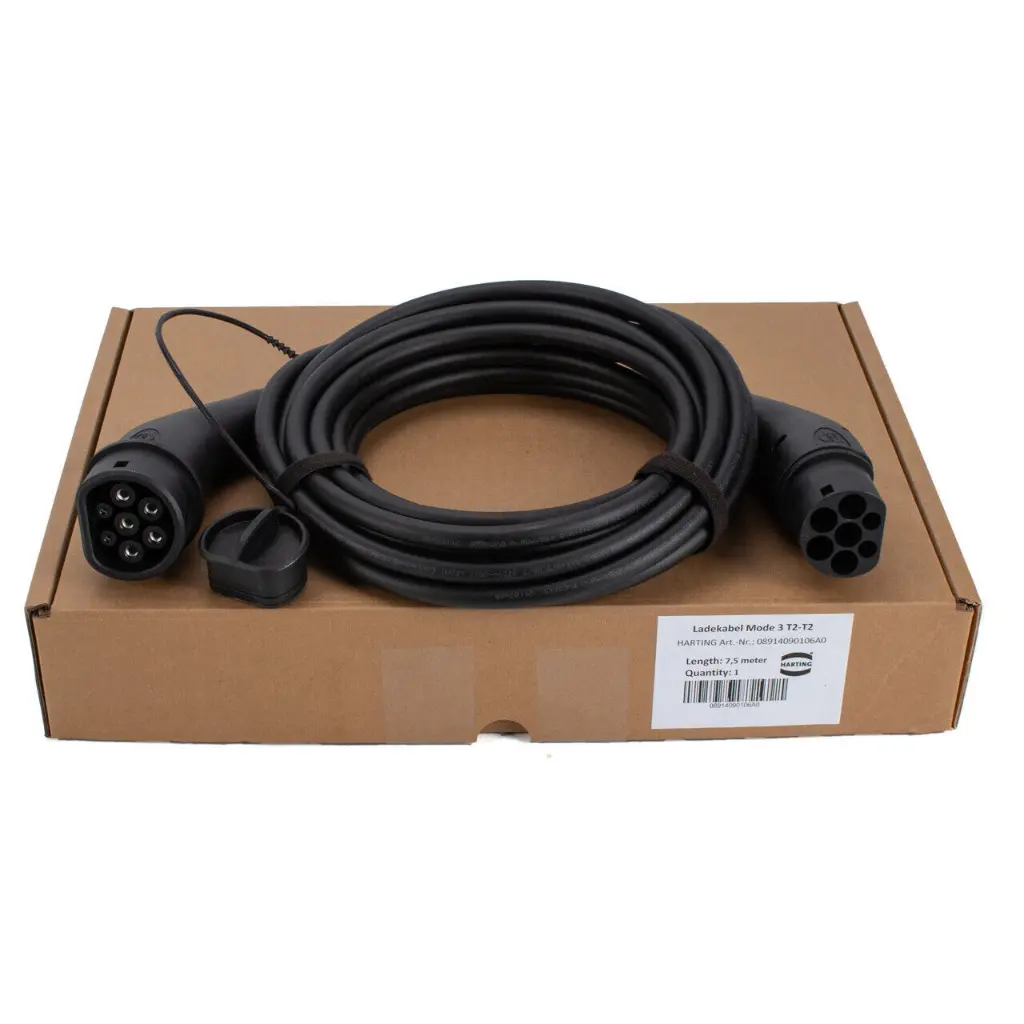 Harting Ladekabel Mode 3(22 kW, 5m, Typ 2 - Typ 2, glatt)